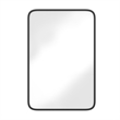Recessed Bathroom Medicine Cabinet with Beveled Mirror in Black - 16x24