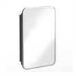 Recessed Bathroom Medicine Cabinet with Beveled Mirror in Silver - 16x24