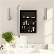 Recessed Bathroom Medicine Cabinet with Beveled Mirror in Silver - 16x24