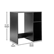 Space-Saving Mini Fridge Organizer Shelf with Cubby Storage in Black