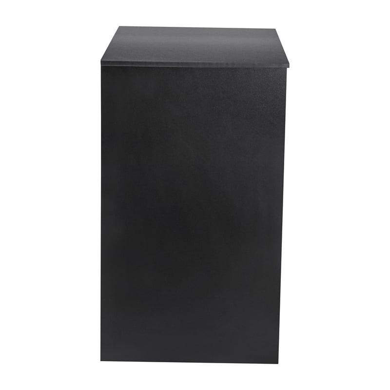 Space-Saving Mini Fridge Organizer Shelf with Cubby Storage in Black