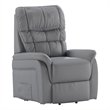Gray LeatherSoft Remote Powered Lift Recliner for Elderly - Medical Furniture
