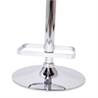 Cognac Vinyl Adjustable Height Barstool with Rounded Mid-Back and Chrome Base