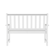 All Weather Heavy Duty Commercial Recycled HDPE Bench with Curved Seat in White
