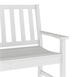 All Weather Heavy Duty Commercial Recycled HDPE Bench with Curved Seat in White
