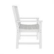 All Weather Heavy Duty Commercial Recycled HDPE Bench with Curved Seat in White