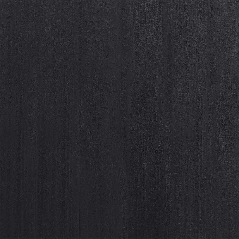 Commercial Indoor/Outdoor 2-Person Patio Acacia Wood Bench Loveseat in Black