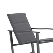Set of 2 All Weather Flex Comfort Rocking Chairs with Metal Frames-Black/Black