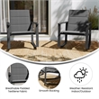 Set of 2 All Weather Flex Comfort Rocking Chairs with Metal Frames-Black/Black