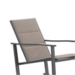 Set of 2 All Weather Flex Comfort Rocking Chairs with Metal Frames-Brown/Black