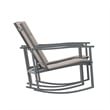 Set of 2 All Weather Flex Comfort Rocking Chairs with Metal Frames-Brown/Black