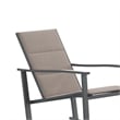 Set of 2 All Weather Flex Comfort Rocking Chairs with Metal Frames-Brown/Black