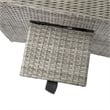 Indoor/Outdoor Wicker Rattan Recliner with Flip-Up Side Table in Gray