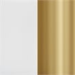Commercial Wide Mid-Back Padded LeatherSoft Swivel Office Chair in White/Gold