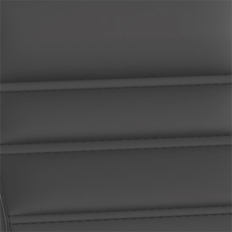 Executive Chair with Gold Frame & Arms on Skate Wheels - Black LeatherSoft