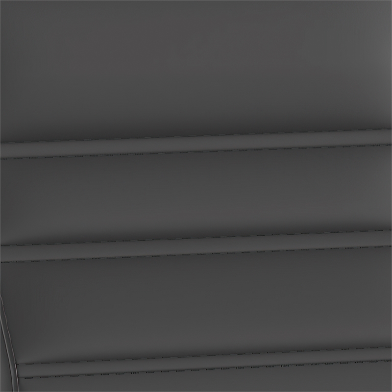 Executive Chair with Rose Gold Frame & Arms on Skate Wheels - Black LeatherSoft