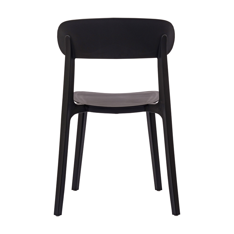 Commercial All-Weather Resin Patio Stack Chair with Contoured Backrest