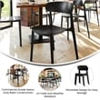 Commercial All-Weather Resin Patio Stack Chair with Contoured Backrest