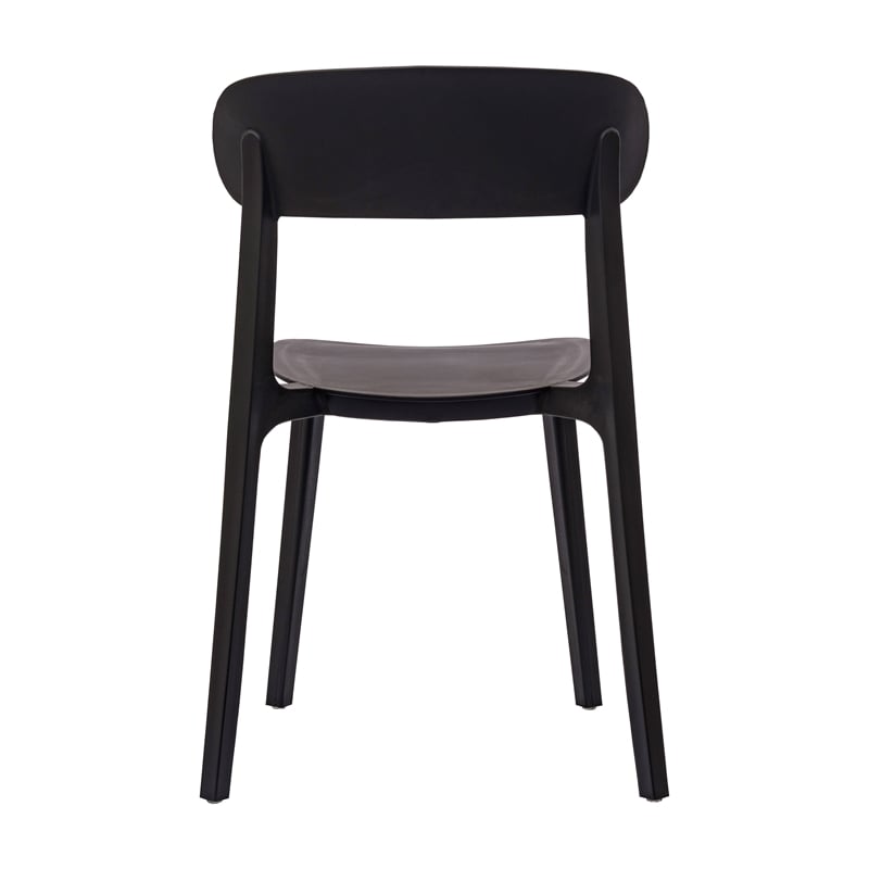 Commercial All-Weather Resin Patio Stack Chair with Contoured Backrest