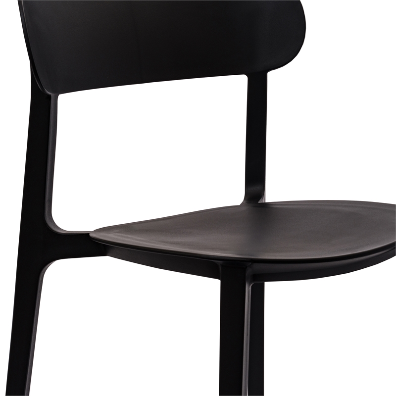 Commercial All-Weather Resin Patio Stack Chair with Contoured Backrest