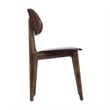 Commercial Solid Wood Dining Chair with Curved Backrest in Antique Copper