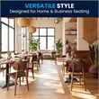 Commercial Solid Wood Dining Chair with Curved Backrest in Antique Copper