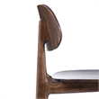 Commercial Solid Wood Dining Chair with Curved Backrest in Antique Copper