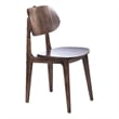 Commercial Solid Wood Dining Chair with Curved Backrest in Antique Copper