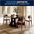 Commercial Solid Wood Dining Chair with Curved Backrest in Antique Copper