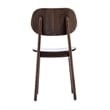 Commercial Solid Wood Dining Chair with Curved Backrest in Antique Copper
