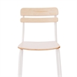 Commercial Solid Wood Bar Stool with White Frame and Antique White Finish