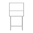 Commercial Stainless Steel Work Table with 2 Overshelves and 1 Undershef-24x36