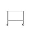 Commercial Stainless Steel 18 Gauge Work Table with Undershelf and Casters-24x48