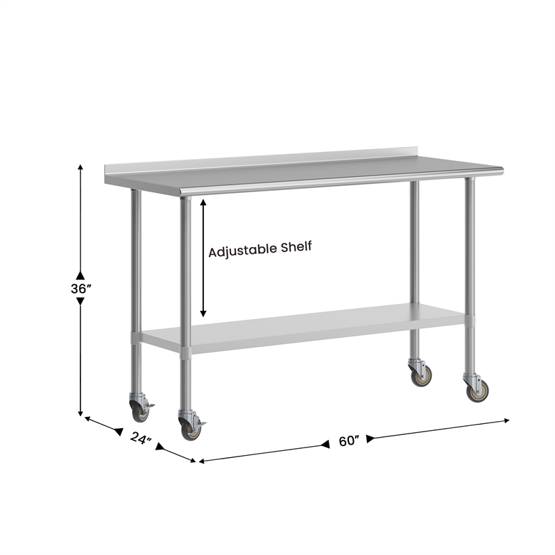Commercial Stainless Steel Work Table with 1.5