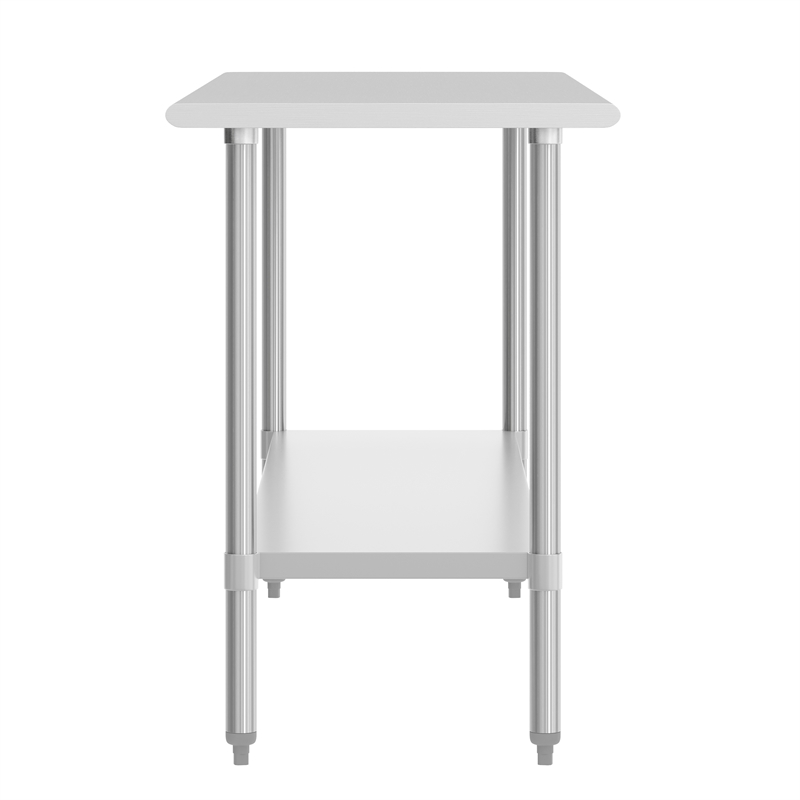 Commercial Stainless Steel 18 Gauge Work Table with Undershelf - 24x72