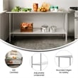 Commercial Stainless Steel 18 Gauge Work Table with Undershelf - 24x72