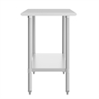 Commercial Stainless Steel 18 Gauge Work Table with Undershelf - 24x72