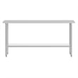 Commercial Stainless Steel 18 Gauge Work Table with Undershelf - 24x72