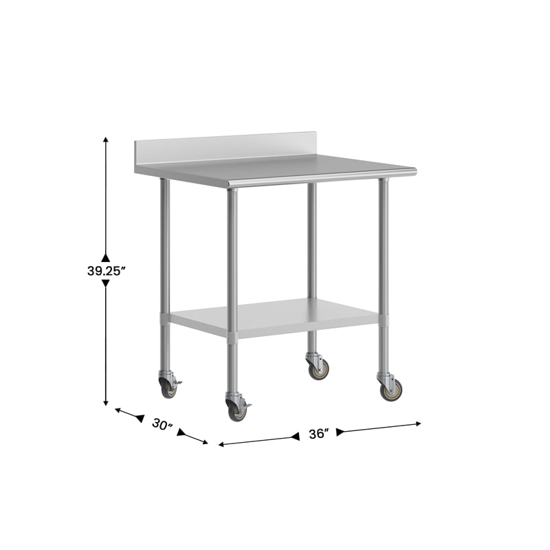Commercial Stainless Steel Work Table with 4
