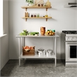 Commercial Stainless Steel 18 Gauge Work Table with Undershelf - 30x48