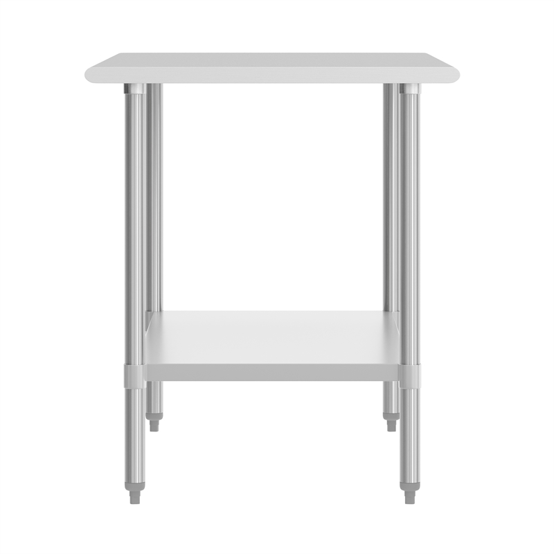 Commercial Stainless Steel 18 Gauge Work Table with Undershelf - 30x48