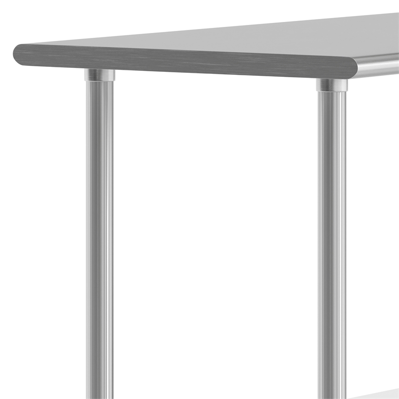 Commercial Stainless Steel 18 Gauge Work Table with Undershelf - 30x48