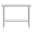 Commercial Stainless Steel 18 Gauge Work Table with Undershelf - 30x48