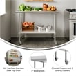 Commercial Stainless Steel Work Table with 4