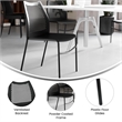Flash Furniture Stackable Chair with Vented Back and Waterfall Seat in Black