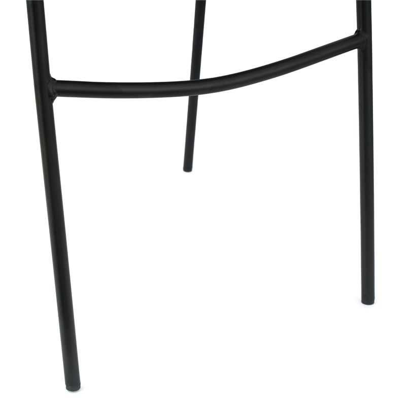 Flash Furniture Stackable Chair with Vented Back and Waterfall Seat in Black