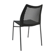 Flash Furniture Stackable Chair with Vented Back and Waterfall Seat in Black