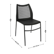 Flash Furniture Stackable Chair with Vented Back and Waterfall Seat in Black