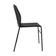 Flash Furniture Stackable Chair with Vented Back and Waterfall Seat in Black