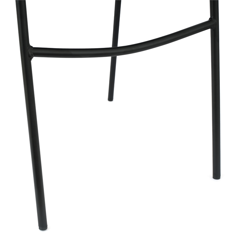 Flash Furniture Stackable Chair with Vented Back and Waterfall Seat in Black